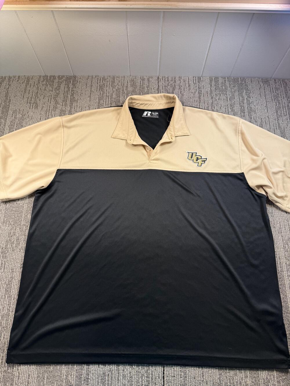 UCF Knights Shirt Mens 3XL Black NCAA Football Russell Athletic Short Sleeve
